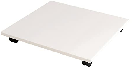 ZROSIN Untertisch-Druckerständer mit 4 Lenkrollen, beweglicher Bürokopierständer, CPU-Halterung, weißes rollendes Pflanzenregal (Größe: 39 x 34 x 6,6 cm)