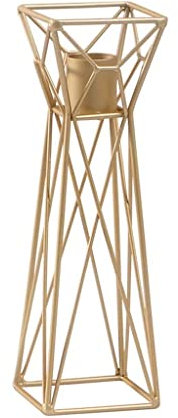 HEXEH Kerzenhalterhalter Kerzenhalter for Säule Kerze, geometrischer Metall -Kerzenhalter, modernes minimalistisches dekoratives Herzstück for Kamin -Mantel -Tischzähler Kandelaber (Color : B)