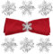 Andibro Weihnachts Serviettenringe mit Schneeflocken, 6 Stück Metall Strass Serviettenringhalter mit Schnalle Weihnachtsmann Dinner Tische Dekorationen Serviettenhalter für Weihnachten Hochzeit Tisch