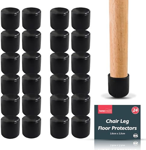 24pk Silicone Chair Protectors, Stop Scratching and Squeaking on Hardwood | protectors for Chairs