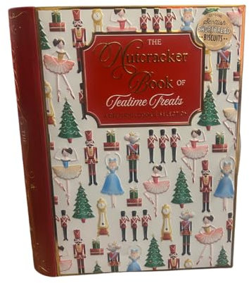 Christmas Book Shortbread Tin Gift - Festive Teatime Book Of Treats With Assorted Shortbread Biscuits - Great For Kids & Adults Stocking Fillers Secret Santa Gifts