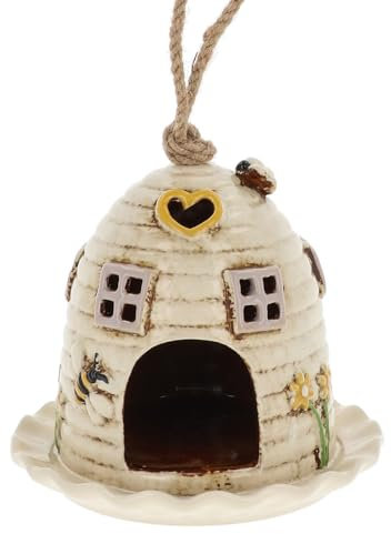Shudehill Giftware Village Pottery Vogelhaus für Bienenstock, cremefarben oder Gelb