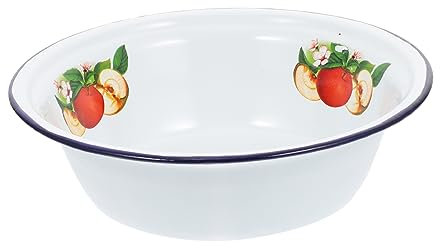 MAGICLULU 1 Pc Lavabo De Esmalte Organizador Latas Nevera Lavabo Para Platos Ensaladera Antigua Juego De Tazones De Esmalte Cuenco De Estilo Chino Plato De Pasta De Lavado Antiguo