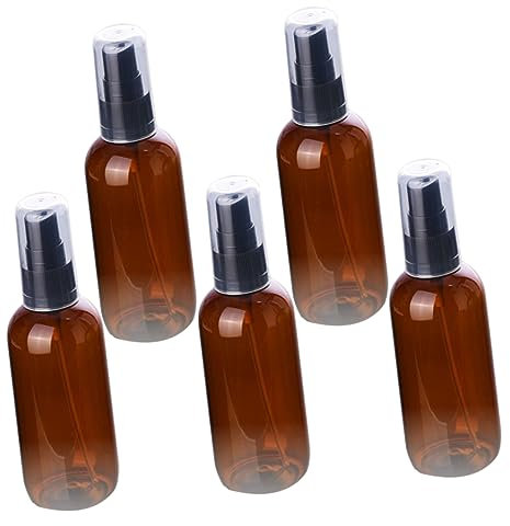 FRCOLOR 5 Pack 50ml Plastic Spray Bottles Pump Mini Refillable Makeup Water Dispensers for Travel Leakproof Compact