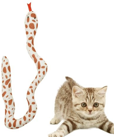 Fulenyi Katzenspielzeug Schlange, Katzenminze Schlangenspielzeug für Katzen, Katzenspielzeug in Schlangenform aus Karton zum Selbstspielen, Katzen-Beißspielzeug, Katzenzubehör für Hauskatzen