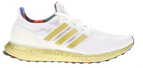 adidas Men's Ultraboost 5.0 DNA Running Shoe, Ftwht/Goldmt/Royblu, 12.5 UK