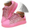 Minetom Damen Pailletten Sneaker Glitzer Schuhe Flache Low Outdoor Laufschuhe Schnürsenkel Walkingschuhe Sportschuhe A Rosa 43 EU