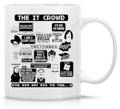 Moonai The It Crowd Quotes Klassische Keramik-Kaffeetasse Weiß Schwarz Rosa Magisch 330ml