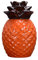 TYMYYS Pot De Stockage De Thé En Forme D'ananas En Céramique, Air-Pot De Rangement De Cuisine étanche, Sucrier Avec Couvercle-Orange-1