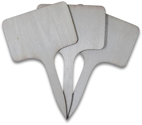 10 Stück Pflanzetiketten aus Pappelholz zur Beschriftung von Sukkulenten, Kakteen oder Jungpflanzen Gartenschild, Gartenzubehör, Anzuchtzubehör (Pflanzschild Holz T-Form)