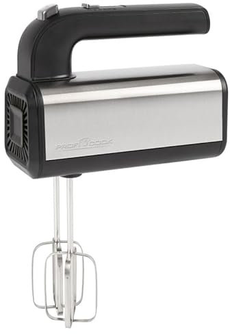 ProfiCook, Mixer Handrührer Inox, 5 Geschwindigkeitsstufen, Turboeinstellung, Multifunktionale Anwendung, PC-HM1274, Inox