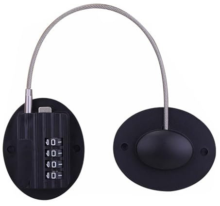 MisFun Securite Fenetre Enfant, Bloque Porte Frigo, Bloque Verrou Porte Réfrigérateur Cabinet Fenêtre Avec Code, Forte Adhésif Serrure Frigo pour Bloque Porte Placard Armoire Tiroir (Noir)