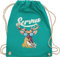 Turnbeutel Rucksack - Kompatibel mit Oktoberfest Tasche - Servus Hirsch - Unisize - Türkis - trachtenrucksack bayrisches beutel trachtenrucksäcke oktoberfestkleidung oktoberfest-tasche bayern