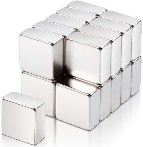 20 Stück 10x10x5mm Neodym Magnet Extra Stark Magnete Rechteckig, Mini Magnete Klein Magnete Stark Magnetstreifen für Magnettafel Kühlschrank Whiteboard Magneten
