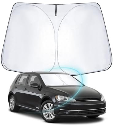 WEIPIN Sonnenschutz Frontscheibe kompatibel mit VW Golf 7 7.5 2013-2019 GTI GTD GTE R Windschutzscheibe Sonnenschirm Sonnenblende für Golf 7 mit UV Schutz, Abkühlung