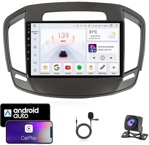 Autoradio Navigatore Car Android 13 Radio CarPlay 9 Pollici Bluetooth GPS Viva Voce Per Opel Insignia 2013-2017 Supporta Wireless Carplay Android Auto Controllo del Volante(T6 8 Core 4G+Wifi 8G+128G)