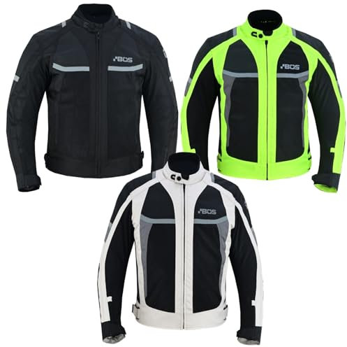 BOSmoto Motorrad Textiljacke Racing Wasserdicht Schutzjacke für Herren Sommer,Herren Motorrad Textil Jacke,Biker Motorrad Jacke Neu (DE/NL/SE/PL, Alphanumerisch, L, Regular, Regular, BLACK)