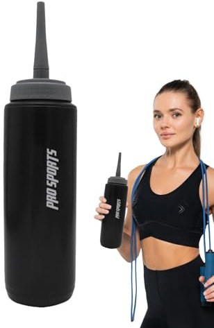 Borraccia sportiva da 1 l, con beccuccio lungo, per attività all'aperto, per corsa, hockey, corsa, calcio, baseball, hockey
