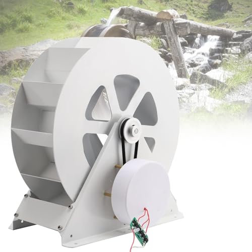 GéNéRateur à Turbine Hydraulique 50 W/100 W, Micro-GéNéRateur HydroéLectrique, GéNéRateur HydroéLectrique à Roue Hydraulique à Basse Vitesse, Pour éTangs, Ruisseaux, RivièRes, Canaux,50W