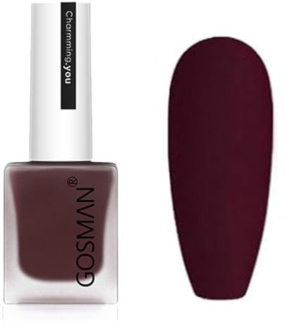 Virellay Rot Mztte Nagellack, Dunkelrot Schnelltrocknend & Langanhaltend ungiftige Nagellacke Ohne UV-Lampe, Hochwertig Nagellack Matt Effect, Matte Nail Polish für Anfänger DIY Nail Art