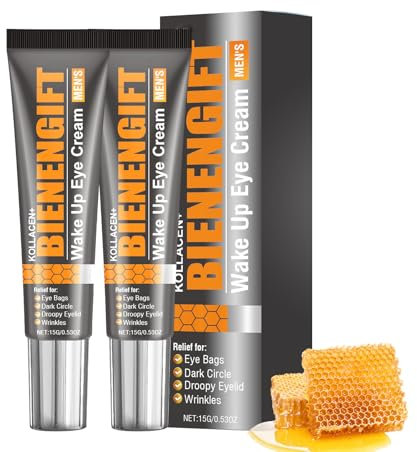 2PCS Bienengift Augencreme, Bienengiftsalbe Gegen Falten & Augenringe, Männer Augencreme Gegen Tränensäcke & Schwellungen, Anti Aging Pflege mit Propolis & Kollagen