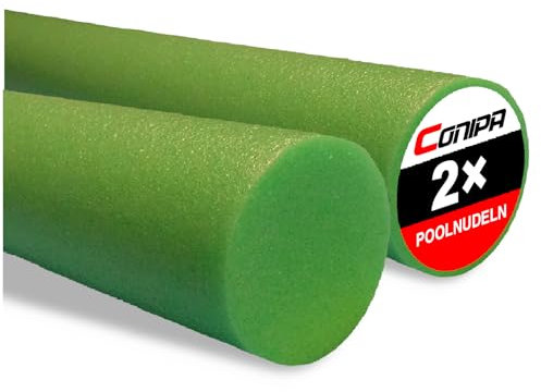 Conipa® - Schwimmnudeln im Set (160 x 7 cm) Kinder & Erwachsene (aus Schaumstoff) - Poolnudel & Pool-Spielzeug Set ab 3-10 Jahre (Made IN Europe) - Pool Wassernudel & Pool-Nudel (2 x Grün)