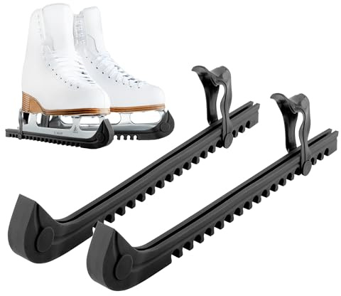 IHLOOTD Protectores Patines Sobre Hielo 1 Par Funda Cuchillas Patines Hielo Protector de Patine Cubre Cuchillas Ajustables Hombres Mujeres para Hockey Patines Artísticos Kufenschoner (Negro)