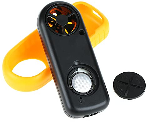 TOPINCN Mini-Digital-Anemometer-Windgeschwindigkeitsthermometer für Messgenauigkeit, LED-Anzeige Geeignet für Datenanalyseforschung, Batterie Im Lieferumfang Enthalten