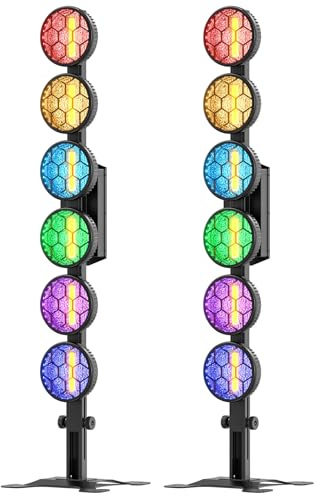 2PCS 300W Lumière de Scène Par LED RGB,Projecteur Linéaire Vintage,Lampe RGB Lumiere DJ Fête Eclairage de Scène,Eclairage Scene COB Effets pour Disco Soiree Mariage Lumière d'ambiance Bar Noël