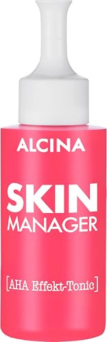 ALCINA Skin Manager AHA Effekt-Tonic - 1 x 50 ml - Gesichtswasser mit Fruchtsäure - Für ein ebenmäßiges Hautbild - Mildert Pigmentflecken & Unreinheiten - Verfeinert Poren - Für alle Hauttypen