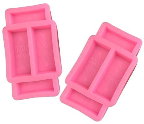 JOYOFREELY 2pcs Silicone Mold Chocolate Mold Silicone Chocolate Mould Creative Design Gold Brick Shape Pink Environmentally Friendly Long-Term Use Baking Home