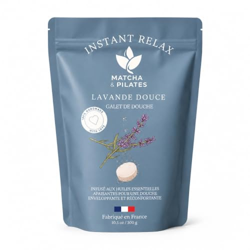 Instant Relax Galets de Douche Aromatiques Lavande et Eucalyptus, Hammam Maison, Rituel Détente Rapide