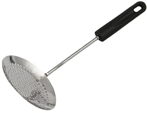 Chef Craft Basic Edelstahl-Skimmer, robust, 31,8 cm, Schwarz