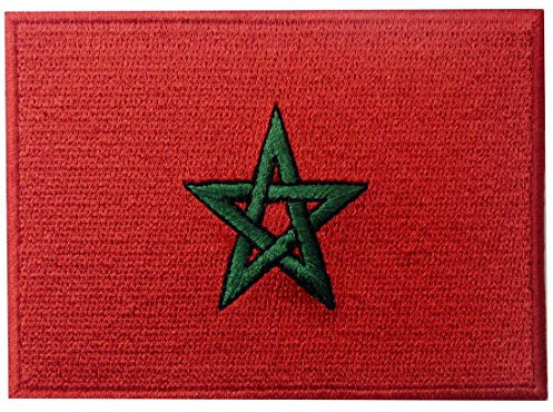 Morocco Flag Embroidered Patch Moroccan Iron On Sew On National Emblem