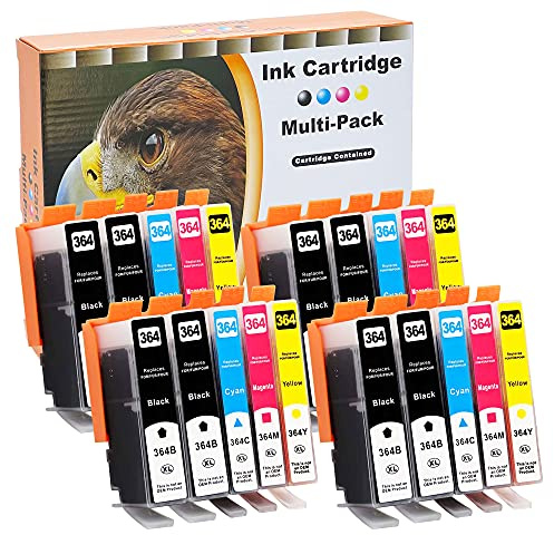 20er-Set D&C 364 XL Tintenpatrone Kompatible für HP 364XL für HP Deskject 3520 3070A Photosmart 5510 5520 5524 7510 7520 6510 6520 5515 b110a b109a Officejet 4620 4622