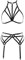 Damen Ganzer Körper ärmelloser BH Straps Harness Rock Strumpfband Set Körper Geschirr Punk Gothic Brust Gürtel Tanzen Halloween-Fest Klassische BHS (Schwarz)