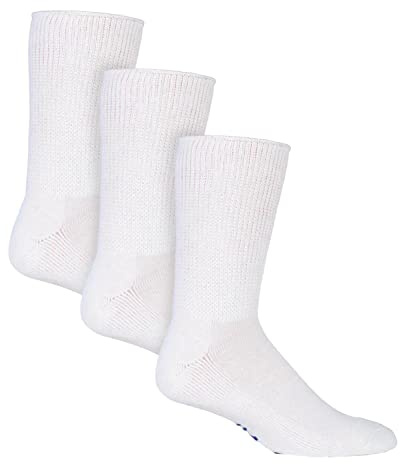 IOMI - 3 Pairs of Extra Wide Diabetic Socks for Swollen Legs in 2 Colours and 4 Sizes