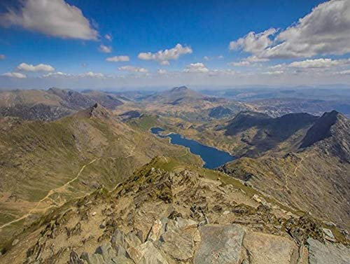 KELDOG Puzzles Jigsaw Puzzle - Snowdon Wales Picture, 1000 Pieces Portable Rolled Up Challenging Puzzle Jigsaws Game Toys