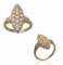 Bijouxia Bague MARQUISE ZIRCONIUM Plaqué or 18 CARATS Tailles 48 à 64 (52)