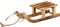 matches21 Schlitten Holzschlitten Deko Weihnachten Winterdeko Weihnachtsdeko Holzdeko braun Minischlitten 1 STK 20 cm