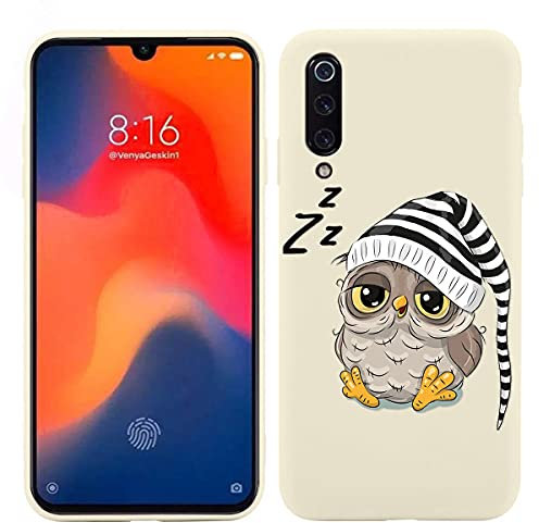 Yoedge Hülle für Xiaomi Redmi 9C (4G) / Redmi 9C NFC 6,53,Weiß Silikon Dünn Stoßfeste Handyhülle mit Schön Muster Motiv,Soft TPU Bumper Ganzkörper Schutz Schutzhülle Case für Redmi 9C NFC - Eule 2