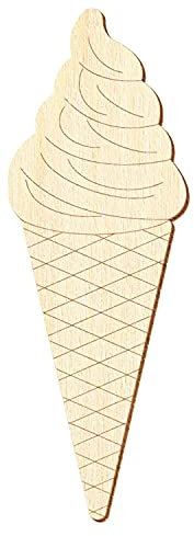 Holz Eistüte V3 - Deko Basteln 5-50cm, Pack mit:1 Stück, Höhe:20cm hoch