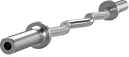 GEREP Curlstange Kurzhantelstange Hantelstange Langhantelstange für Sport Workout Training Gym, Gewichtheberzubehör/Silber / 120cm