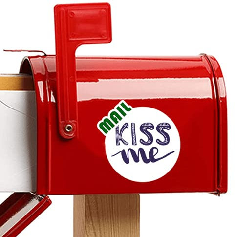 Kiss Me Cute Zitat Handschrift Stil Aufkleber Briefkastenaufkleber Kleber