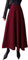 Damen Lange Rock Elegant Wollrock Winterrock Warm Plaid Casual Party Maxirock Hohe Taille A-Linie röcke Retro Elastische Taille Faltenrock Rotwein 1026 -XXXL