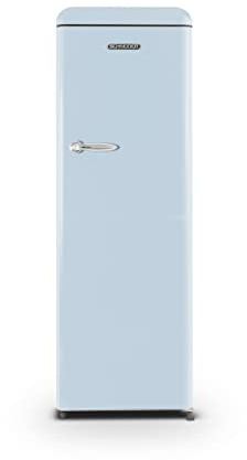 SCHNEIDER SCCL329VBL, Réfrigérateur 1 porte Vintage, 337L, Froid brassé, Dégivrage automatique, 4 clayettes verre, Pose libre, Joints amovibles, Bleu