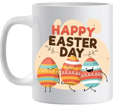 Easter Day Coffee Mug, Egg Decor, Easter Gift Ideas - Gift for Family Friends Present for Bunny Lovers (Design - 07)