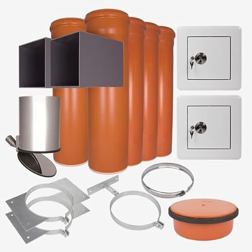 Wäscheschacht Komplett-Set 4: PVC 250 mm
