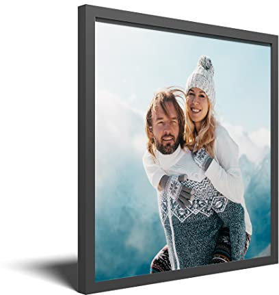 MIXPIX Personalisiertes Geschenk mit Bilderrahmen Foto kacheln im Rahmen 20x20 cm quadratisch im 3er-Set – Leichte Schaumstoff-Dekorfliese mit personalisiertem Foto – Wanddekor Fotocollage