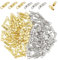NBEADS 100 Sets Messing Schraubverschlüsse, 2 Farben Schraubverschlüsse Säule Lauf Schraubverschlüsse Schmuck Endspitze Kappen für Armband Halskette Schmuck Herstellung Ergebnisse, Platin & Golden
